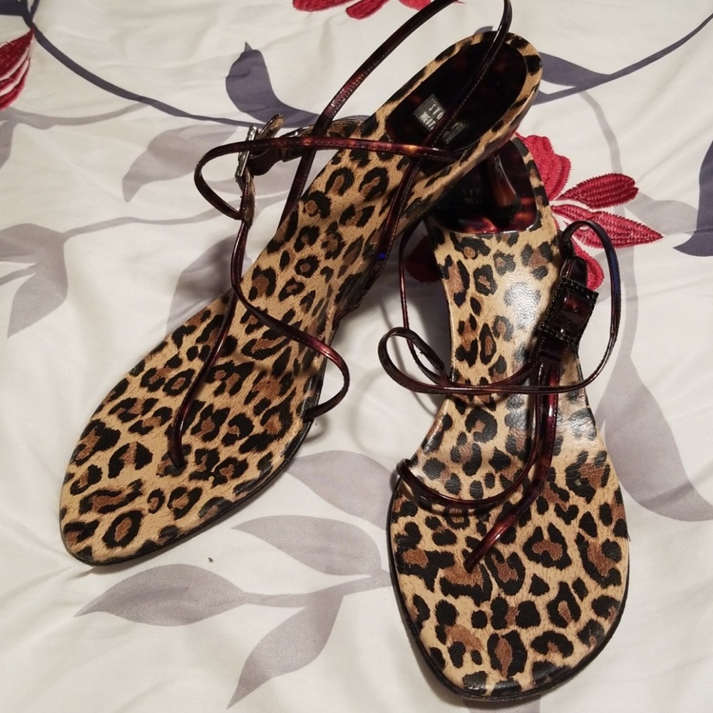Stuart Weitzman Strappy Leopard Print Sandal - image 2